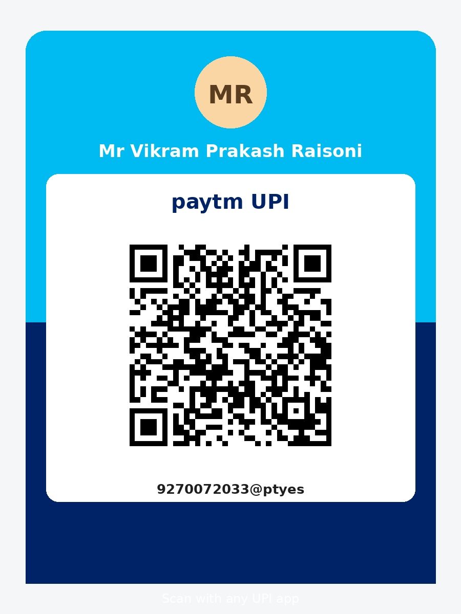 Paytm UPI QR code for Vikram Prakash Raisoni